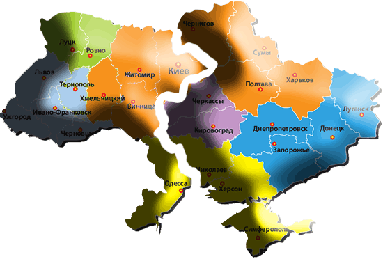 раскол украины по регионам мобильными операторами