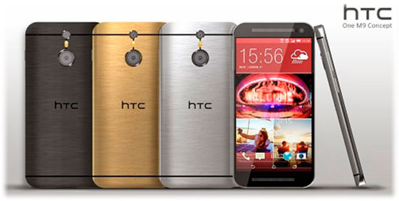 новый HTC M9  - фото в разных цветах